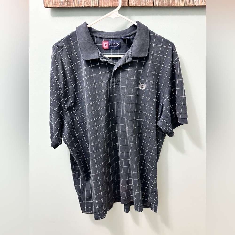 CHAPS Men’s Polo black/white size XL